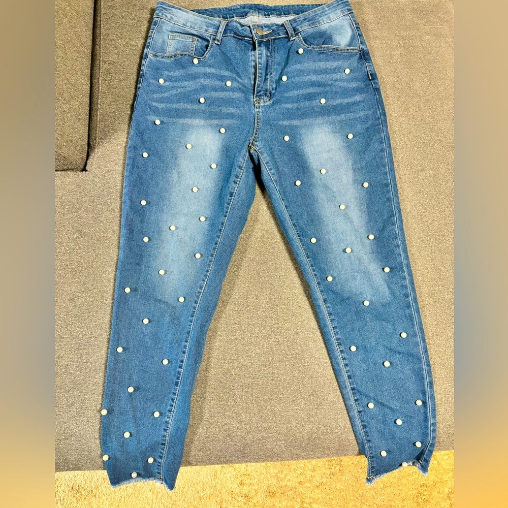 Jeans with Pearls